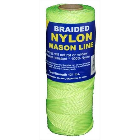 T.W. EVANS CORDAGE CO Number 1 Braided Nylon Mason with 500 ft. in Fluorescent Yellow 12-532